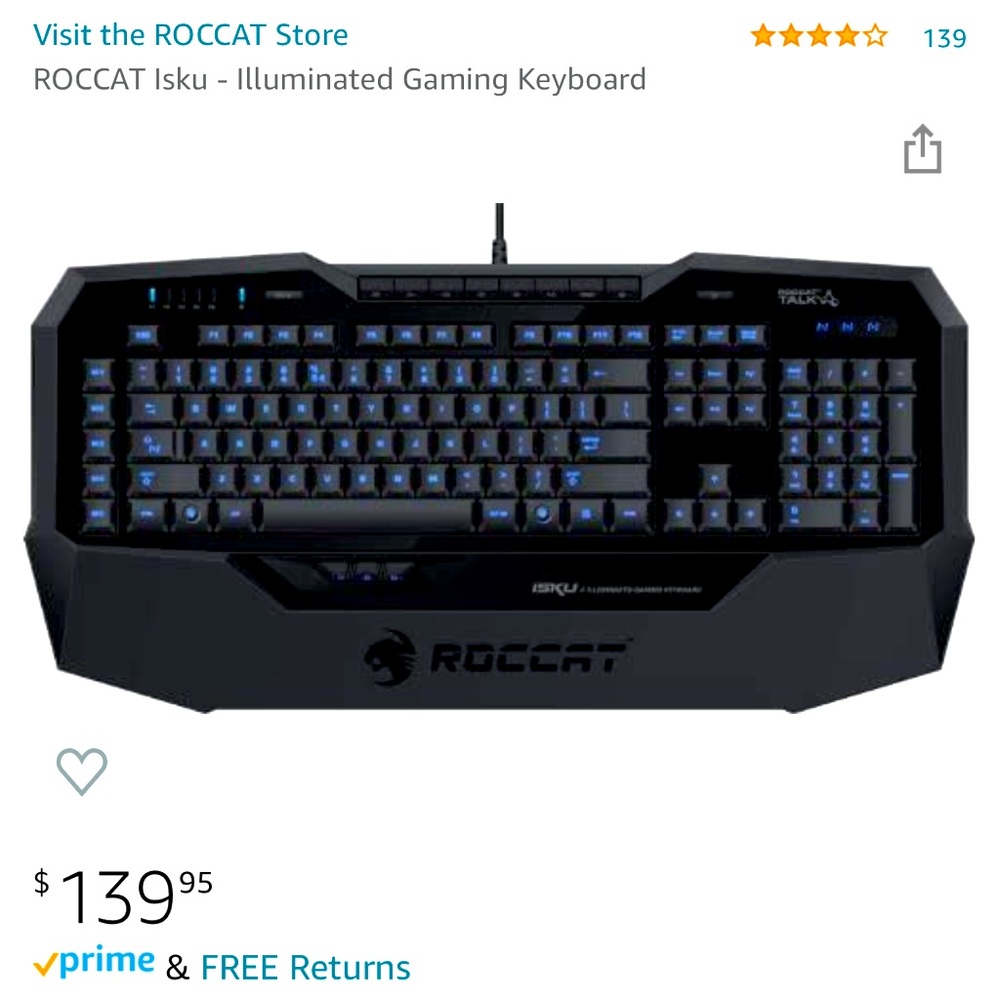 Roccat ISKU illumination Gaming Keyboard
